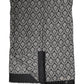 Black White Damask Patterned Lace Men Scarf