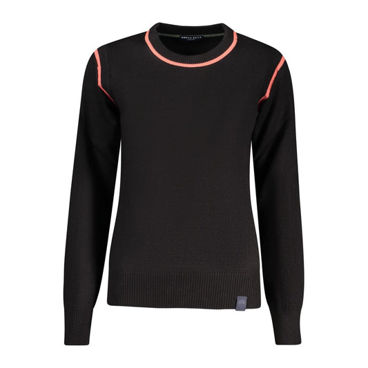 Black Viscose Women Sweater