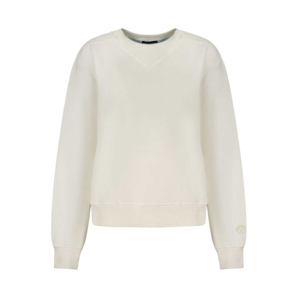 Bianco Cotton Women Sweatshirt
