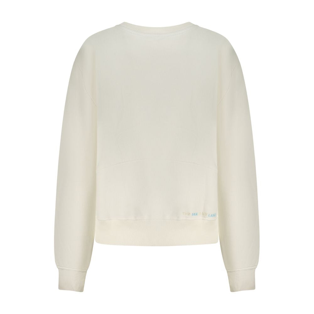 Bianco Cotton Women Sweatshirt