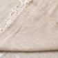 Beige Linen Neck Wrap Men Shawl Fringe Scarf