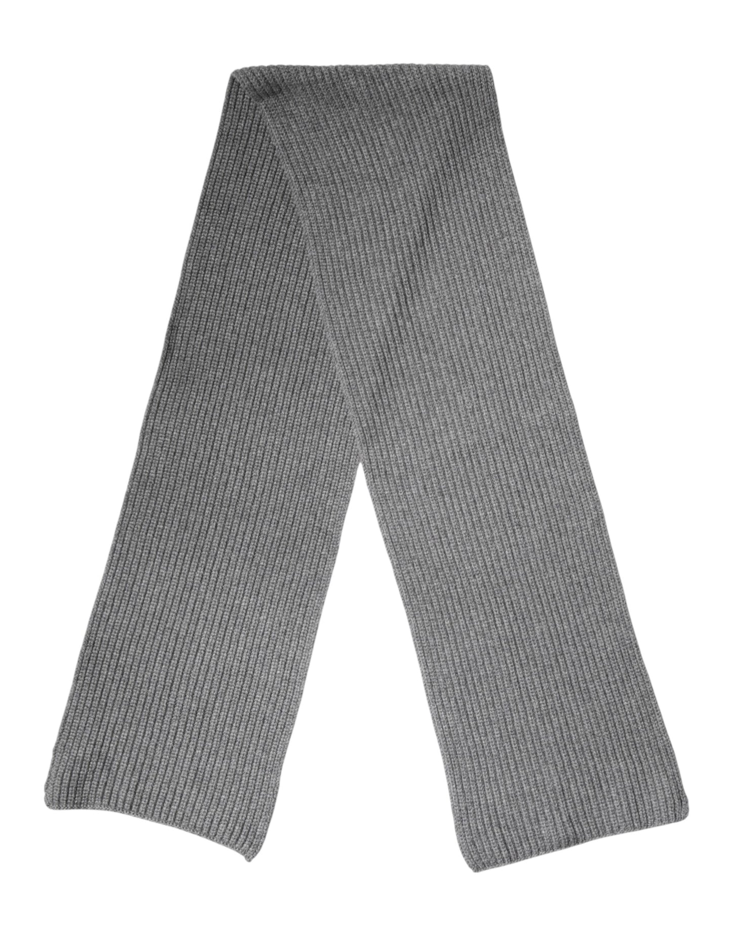 Gray Cashmere Knit Neck Wrap Shawl Scarf