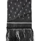 Black Silk Dotted Men Neck Wrap Shawl Scarf