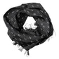 Black Silk Dotted Men Neck Wrap Shawl Scarf
