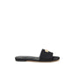 Black Polyester Slippers
