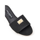 Black Polyester Slippers