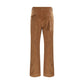 Brown Cotton Casual Pants
