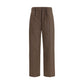 Brown Wool Casual Pants