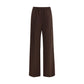 Gray Polyester Casual Pants