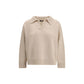 Beige Fleece Wool Sweatshirt
