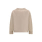 Beige Fleece Wool Sweatshirt