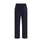 Black Cotton Casual Pants