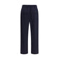 Black Cotton Casual Pants