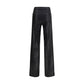 Black Cotton Casual Pants