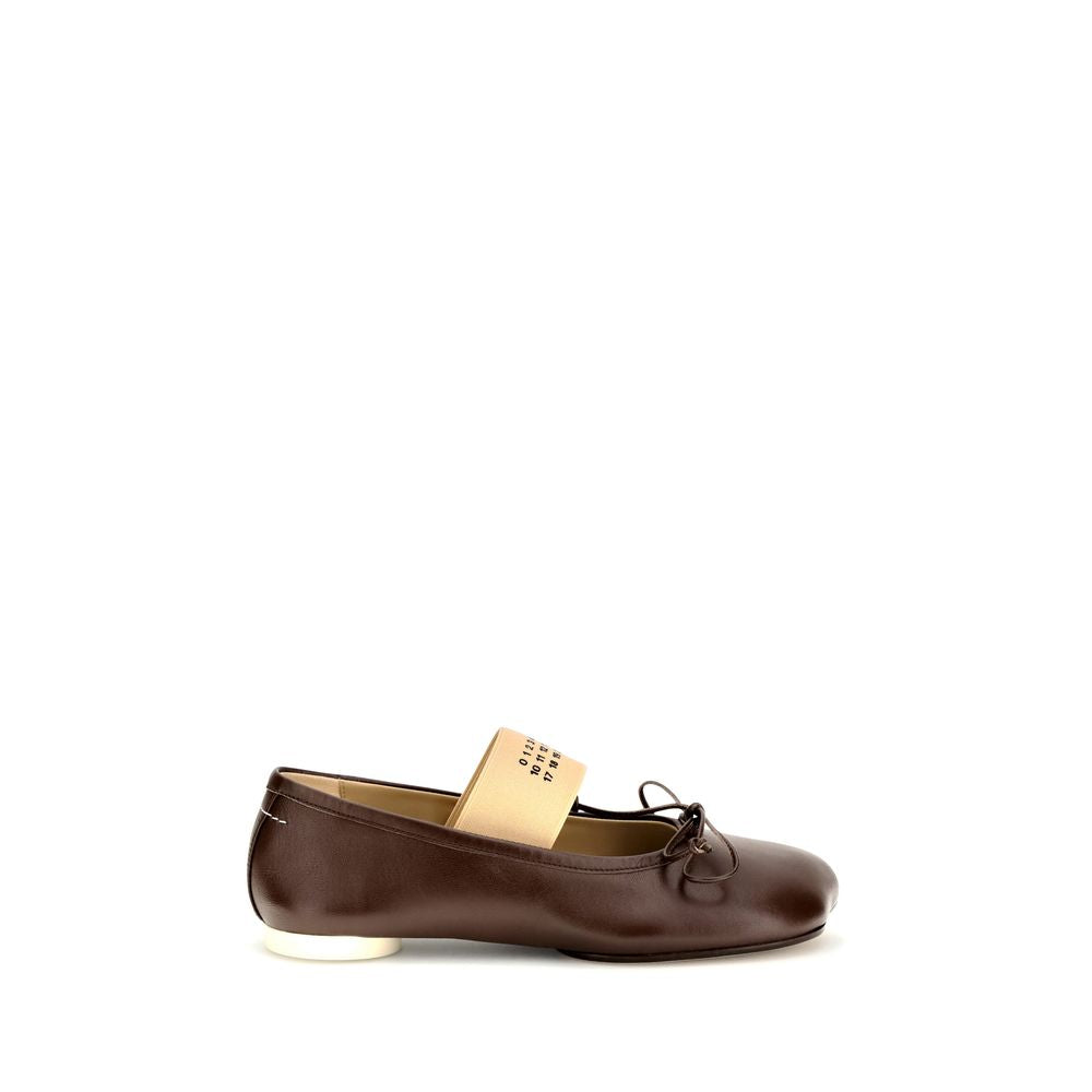 Brown Calf Leather Bos Taurus Ballet Flats