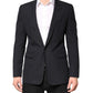 Black Stripes 1 Button Suit Jacket Blazer