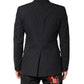 Dark Gray Stripes 1 Button Suit Jacket Blazer