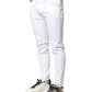 White Cotton Stretch Skinny Denim Men Jeans