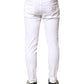 White Cotton Stretch Skinny Denim Men Jeans