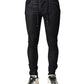 Black Cotton Stretch Skinny Denim Men Jeans