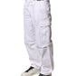 White Cotton Men Cargo Denim Trouser Jeans