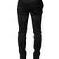 Black Viscose Dress Formal Men Trousers Pants