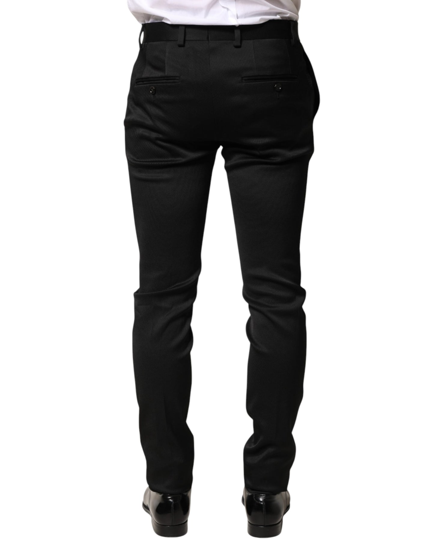 Black Viscose Dress Formal Men Trousers Pants