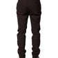 Brown Polyester Men Dress Trousers Pants