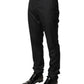 Black Stripes Wool Men Dress Trousers Pants