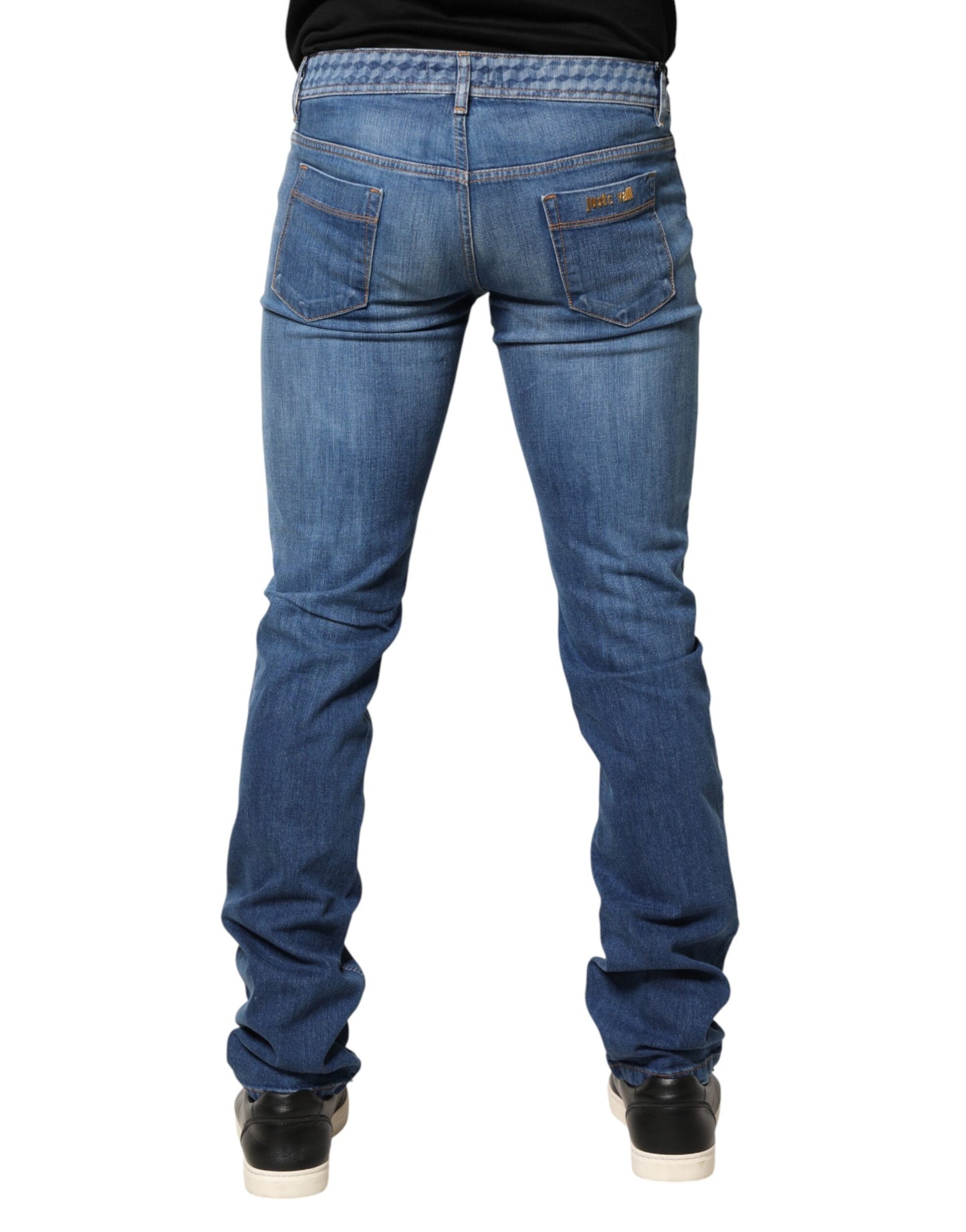 Blue Washed Mid Waist Skinny Denim Trouser Jeans