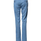Blue Cotton Mid Waist Straight Men Denim Jeans