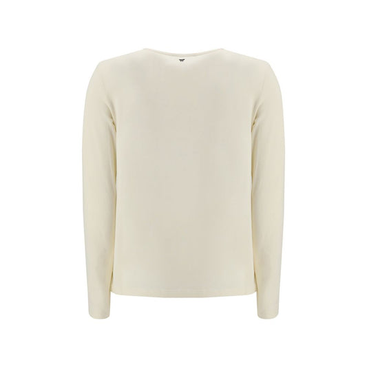 Cream Cotton Long Sleeve T-Shirt