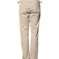 Beige Cotton Mid Waist Straight Men Denim Jeans
