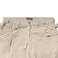 Beige Cotton Mid Waist Straight Men Denim Jeans