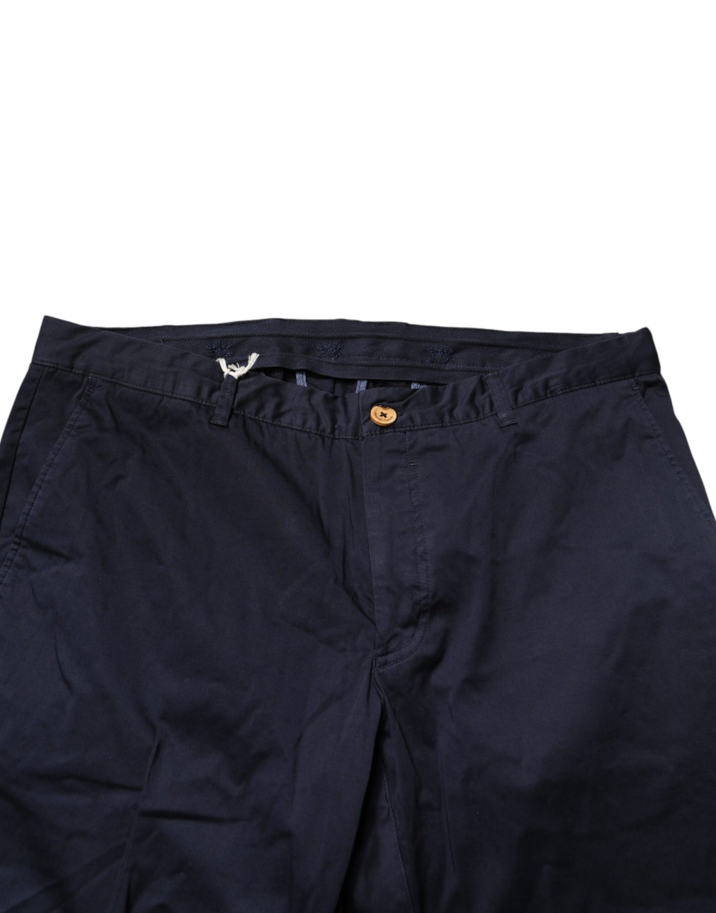Navy Blue Skinny Chino Mid Waist Men Pants