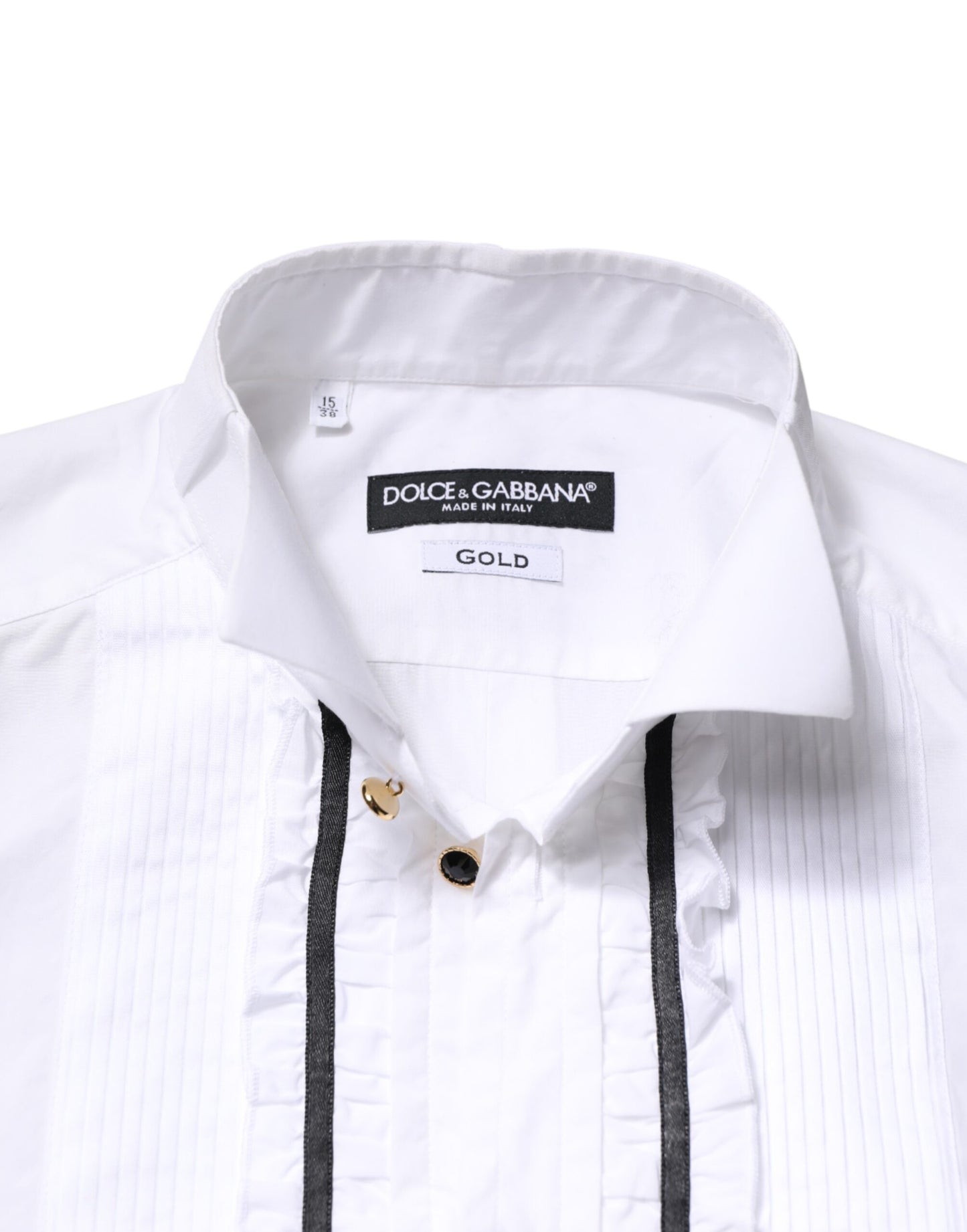 White GOLD Long Sleeves Formal Dress Shirt
