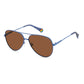Blue Stainless Steel Sunglasses