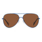 Blue Stainless Steel Sunglasses