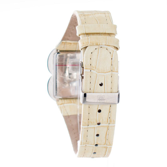 Beige Stainless Steel Dress Watch