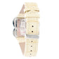 Beige Leather Dress Watch