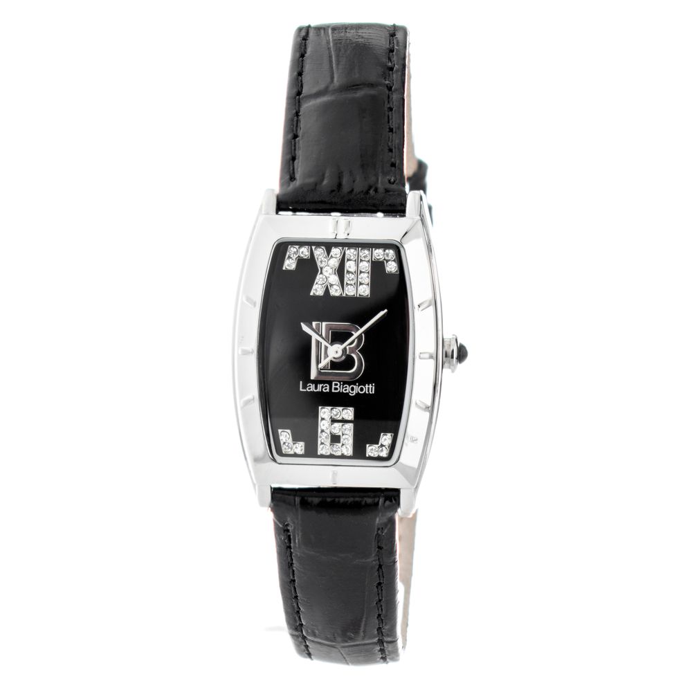 Black Leather Dress Watch