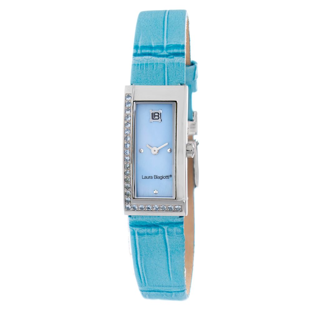 Blue Leather Dress Watch