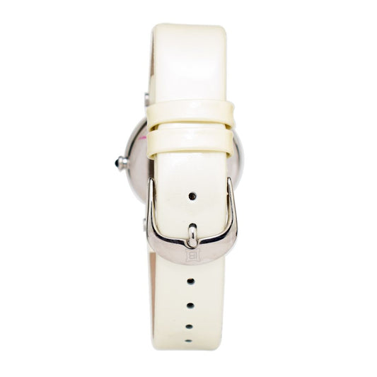 Beige Leather Dress Watch