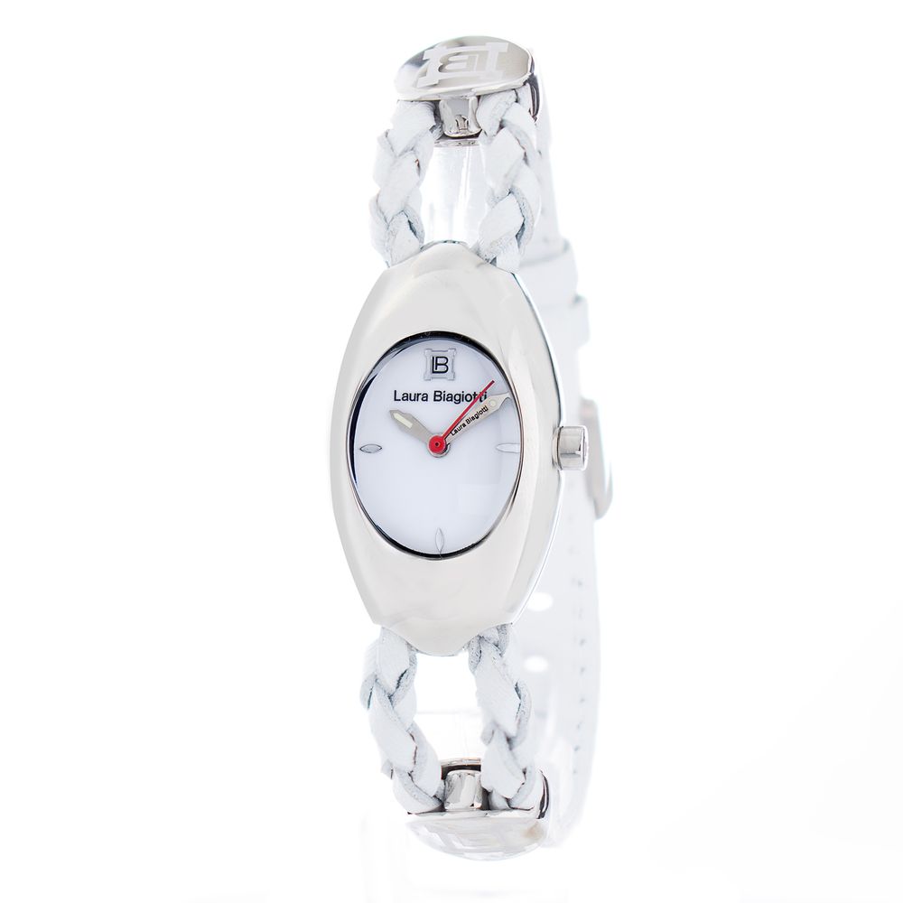 White Leather Dress Watch