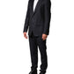 Black Wool Single Breasted Men 2 Piece Suit