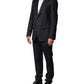 Dark Blue Wool Single Breasted Men 2 Piece Suit