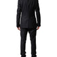 Black Wool Single Breasted Men 2 Piece Suit