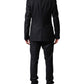 Dark Blue Wool Single Breasted Men 2 Piece Suit