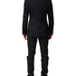 Black Wool Single Breasted 3 Piece Men Suit