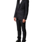 Blue Wool Single Breasted 3 Piece Men Suit